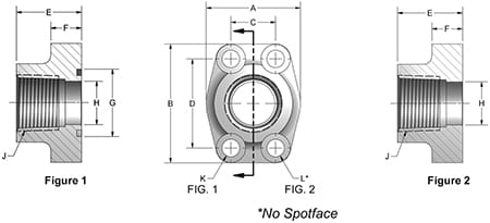 Anchor Fluid Power _Flange _NPTF Thread _Dwg _W43_W44