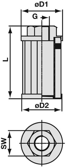 Stauff_Filter_Suction Strainer_SUS_Plastic_Dwg
