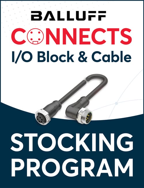 Balluff Stocking Program Logo for Connects I/O Block & Cable