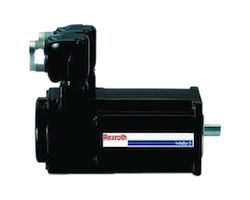 Rexroth hydraulic motor unit in black with blue label, used in hydraulic systems